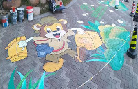  隆昌夏季画地面彩绘会遇到的问题