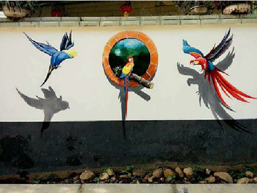  隆昌视觉错位-3D墙绘设计