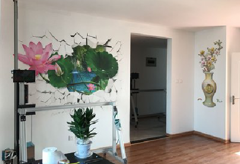  隆昌墙体彩绘相比墙纸的优势。