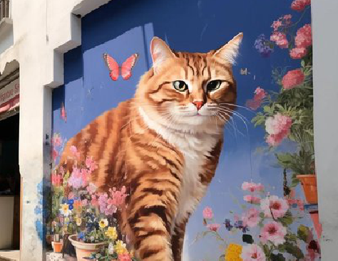  隆昌自己绘制有个性的手绘墙