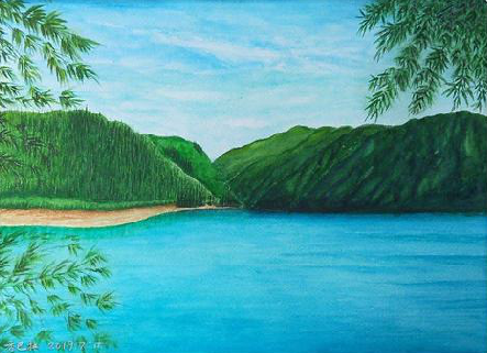  隆昌在墙绘中，如何绘画绿水青山？