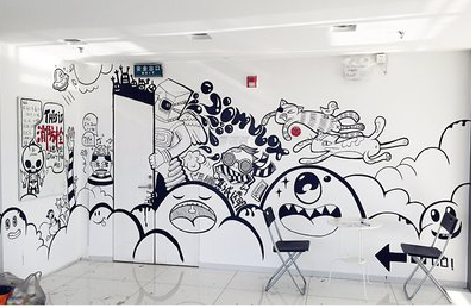  隆昌手绘墙并非传统涂鸦。